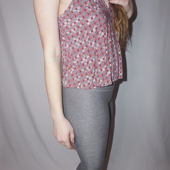 Pink Patterned Keyhole Halter Top - Picture 5 of 7